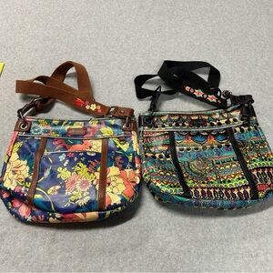 Sakroots Floral Coated Canvas Multicolored Patterned Crossbody Bags